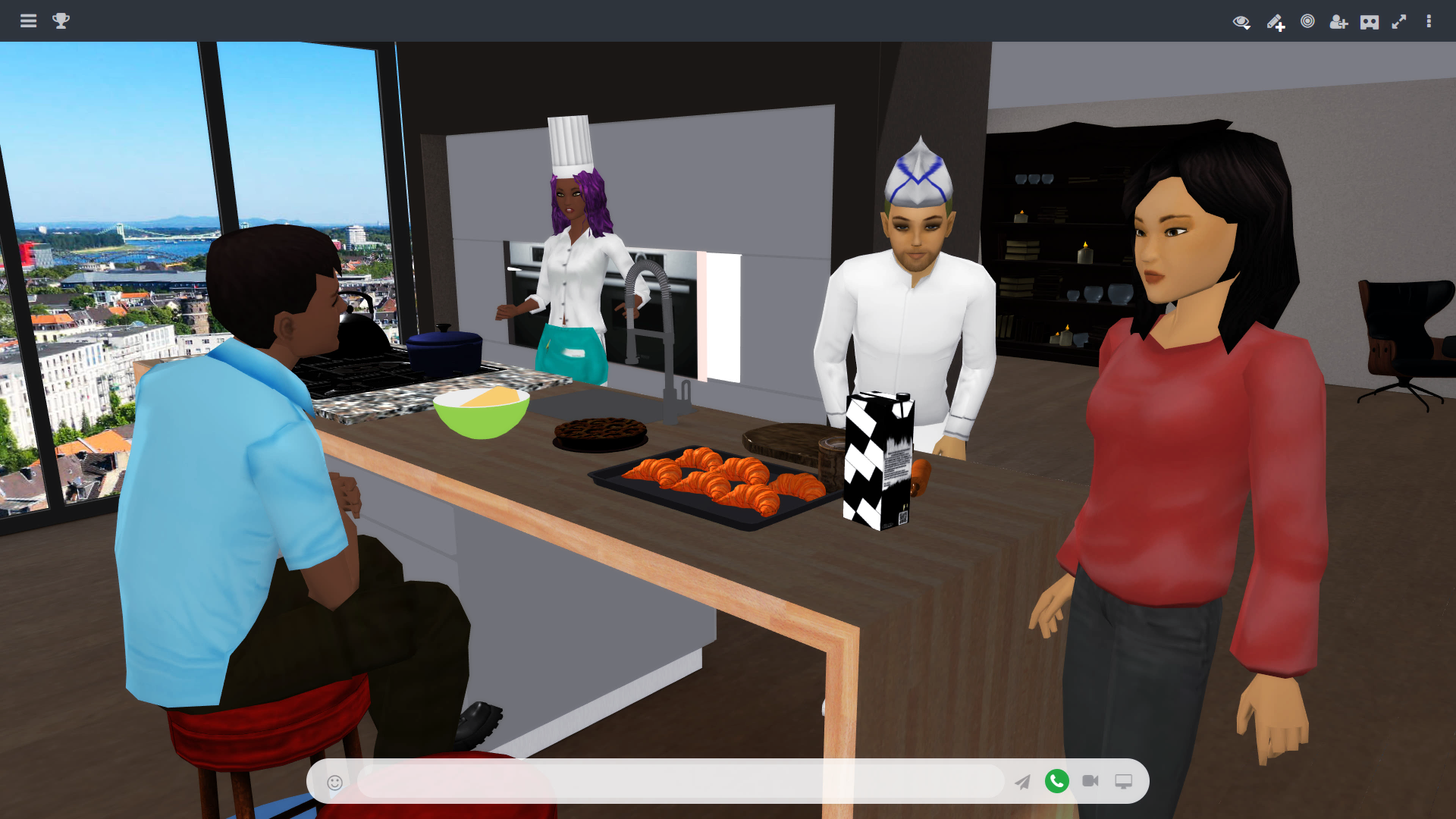 Virtual cooking Cooking virtual meeting