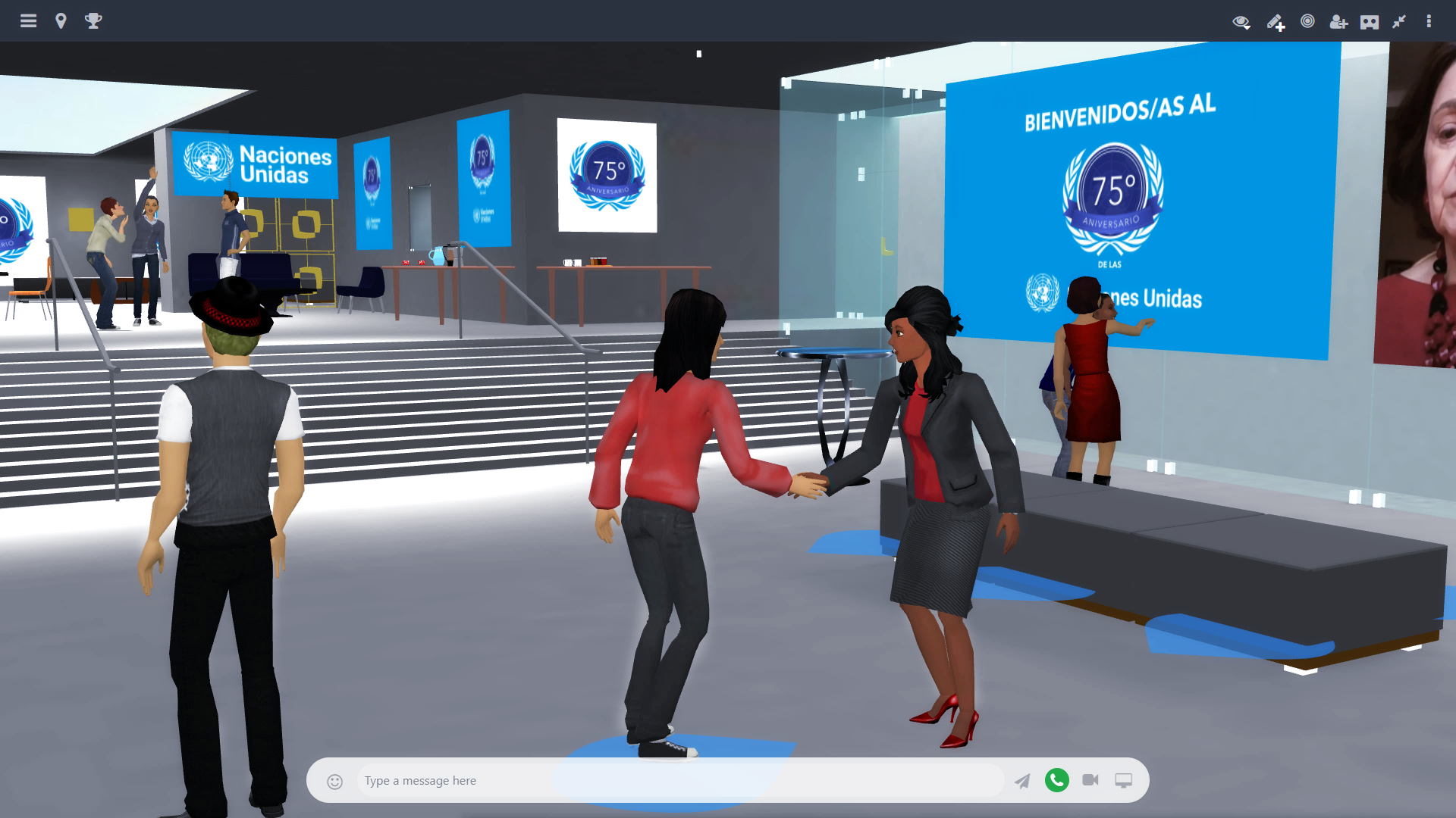 United-Nations-Virtual-Cafe-in-MootUp-Un-75-Anniversary mootup and bluejeans